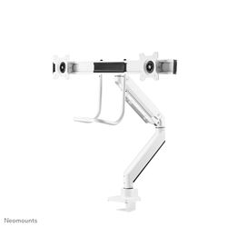 Neomounts by Newstar Select NM-D775DXWHITE Full Motion Dual Desk Mount (clamp & grommet) with crossbar and handle for two 10-32" Monitor Screens, Height Adjustable (gas spring) - White										